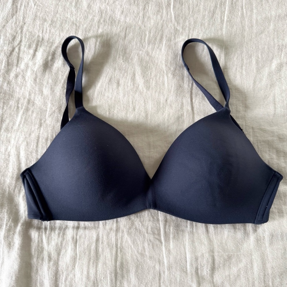 Wacoal How Perfect Wire Free T-Shirt Bra, Navy, 32D